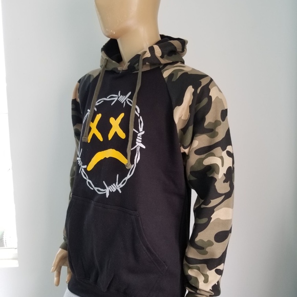 Lil Pump Unhappy Harvard Dropout Camo Army Hoodie - Picture 2 of 3